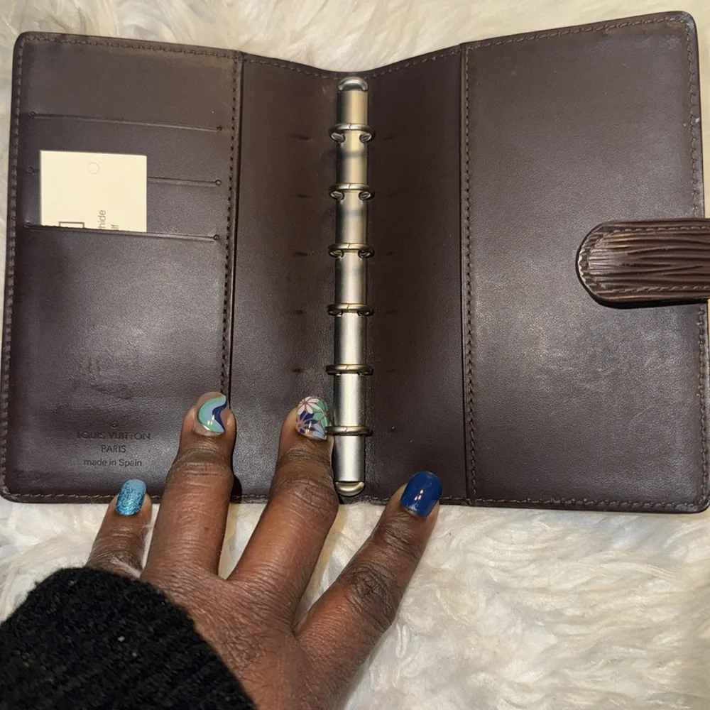 Louis Vuitton Epi Small Ring Agenda Cover in Brown EUC